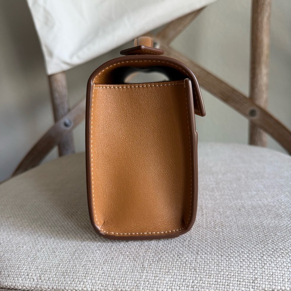 Savette symmetry pochette in saddle leather - Picture 4 of 11